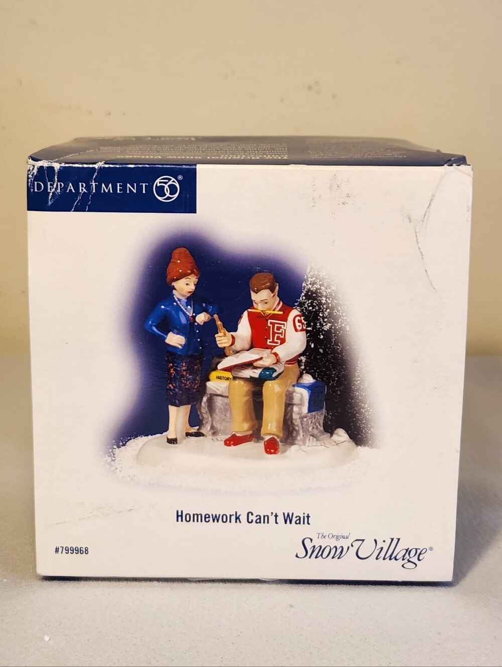 DEPT 56 Homework Can't Wait #799968 - Christmas Snow Village Retired